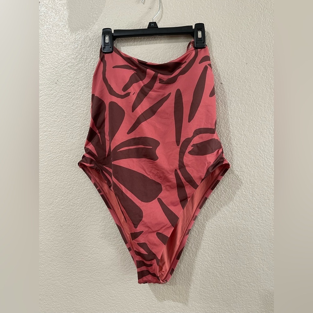Vitamin A High Waist One Piece Swimsuit Floral Print Swimwear XL